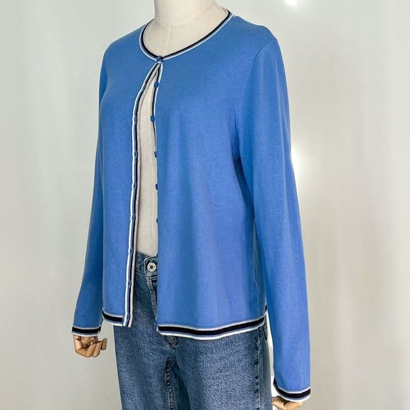 Talbots Sweaters Lux Cashmere Talbotslarge Baby Blue Cardigan Preppy Cardigan Poshmark